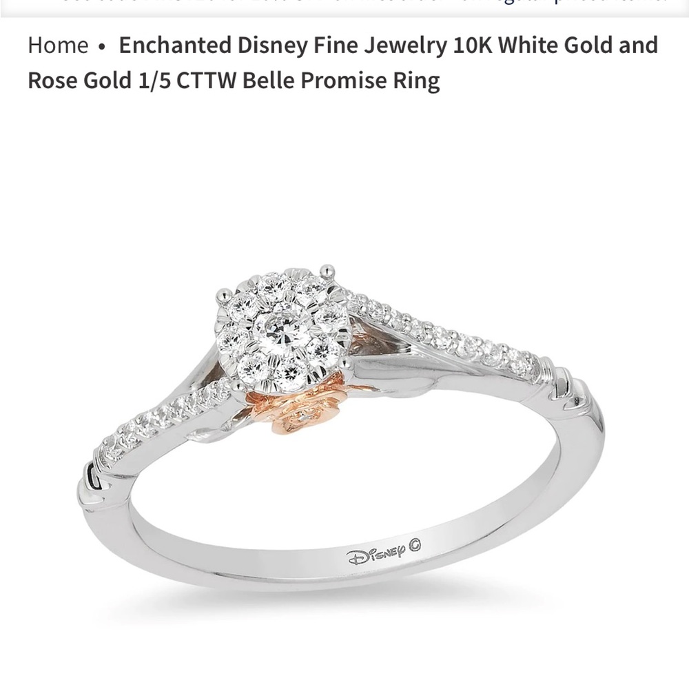 Zales enchanted Disney belle ring